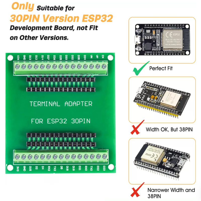Doit Esp32 - ESP32開発ボード NodeMCU-32S ESP32-32D 32U 30ピン Wi-Fi対応