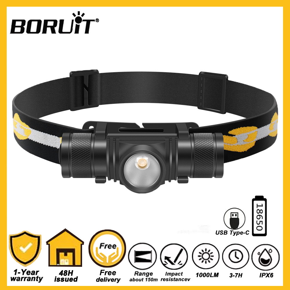 Lolin D32 - BORUiT D10 LED ヘッドランプ 18650 バッテリー