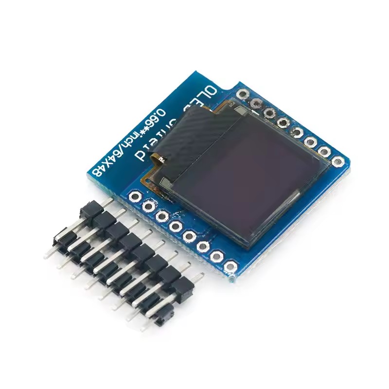 Wemos D1 - 小型0.66インチ 64x48 SSD1306 I2C OLEDスクリーン 白色光デジタルディスプレイボード