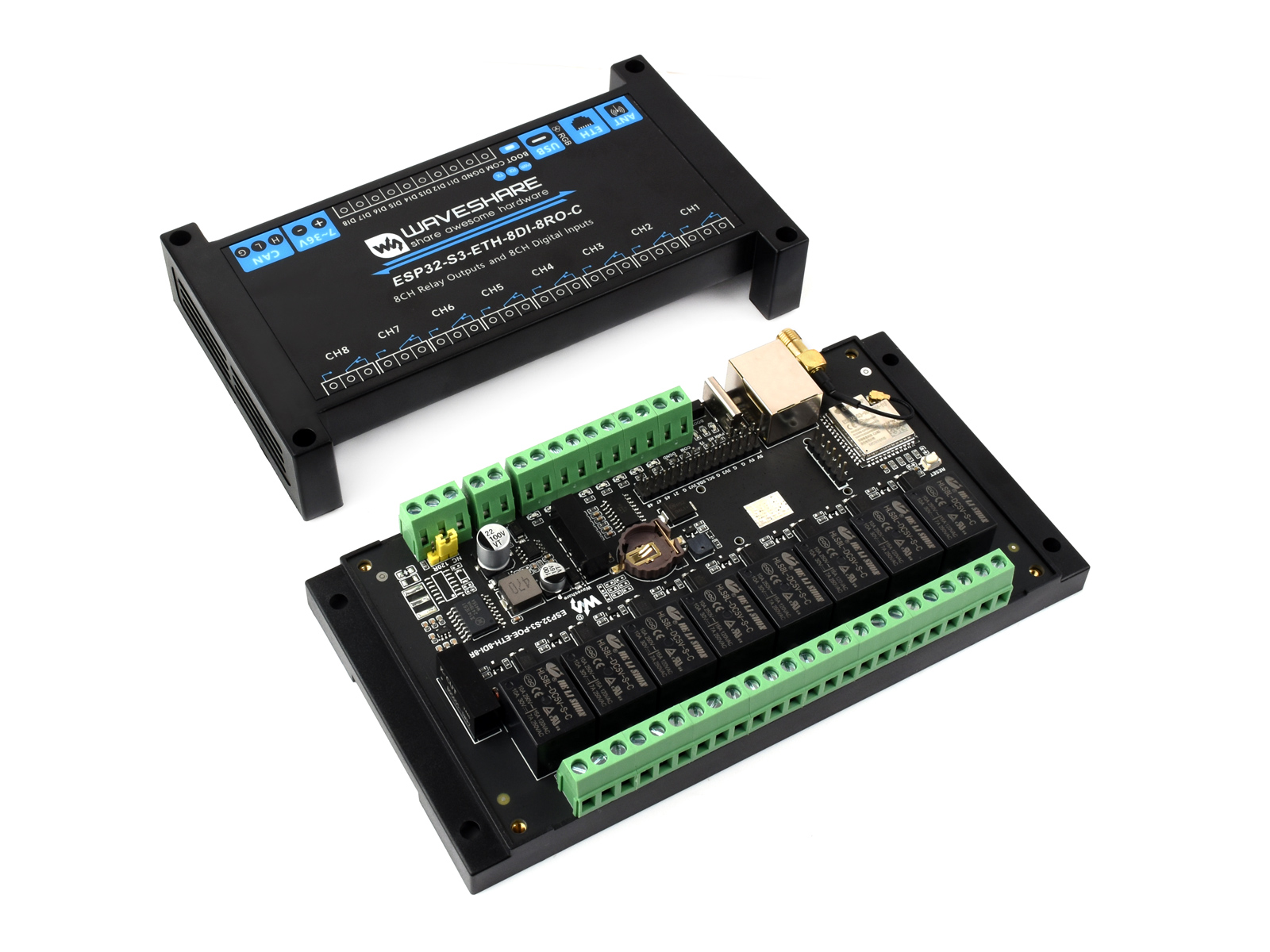 産業用 8 チャンネル ESP32-S3 WiFi リレー  - Waveshare Esp32 のレビューと価格
