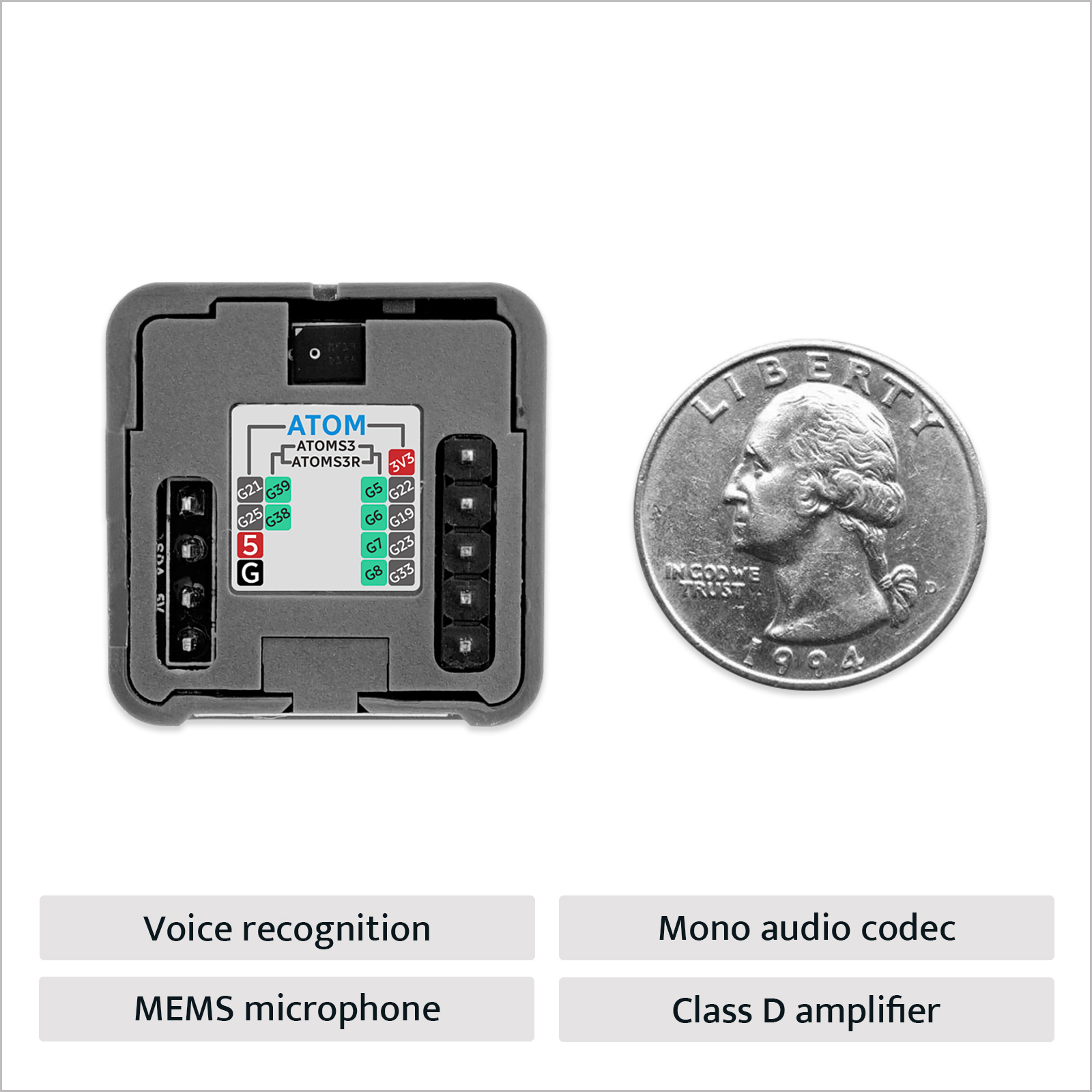 M5Stack公式アトミックボイスベース（マイクとスピーカー - M5Stack のレビューと価格
