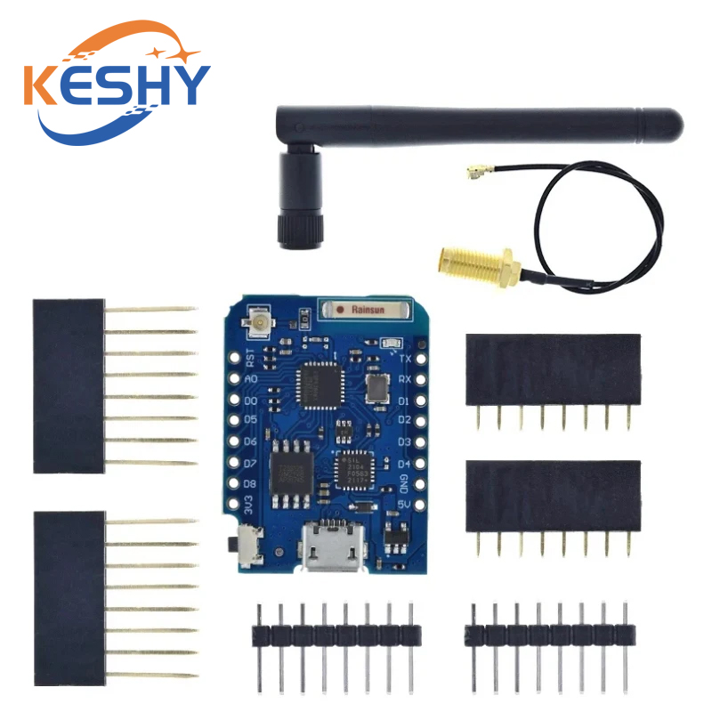 WEMOS D1 ミニプロ 16 メートルバイト外部アンテナ - D1 Mini Pro のレビューと価格
