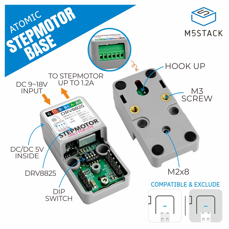 M5Stack 公式 ATOMIC ステップモーター ベース - M5Stack のレビューと価格