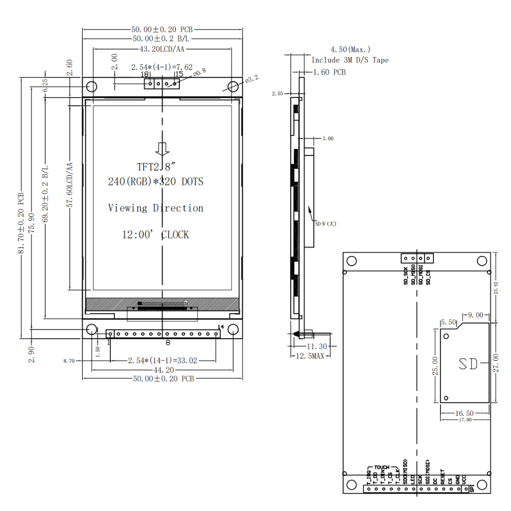 2.8 インチ TFT LCD ディスプレイモジュール ES - Esp32 S3 Devkitc 1 のレビューと価格