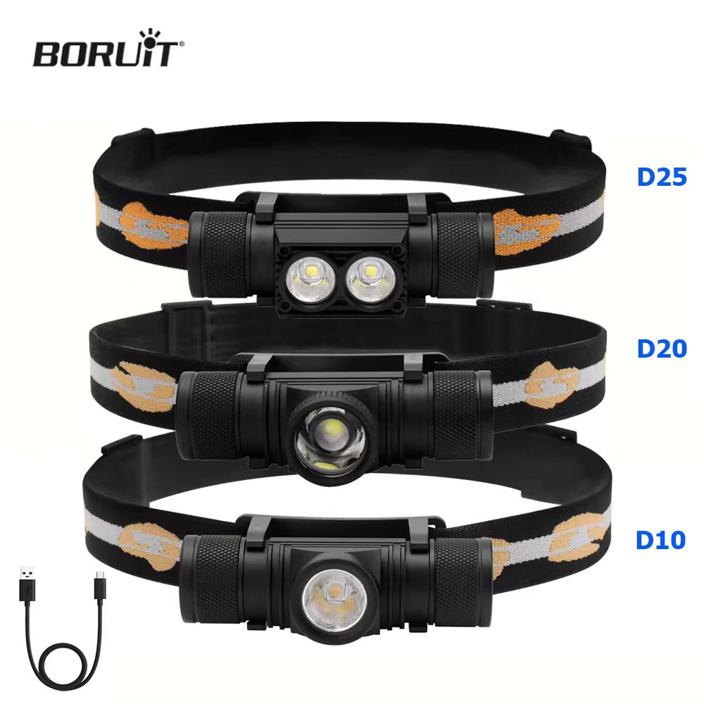 BORUiT D10/D20 強力な LED ヘッドランプ  - Lolin D32 のレビューと価格